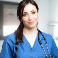 CRNA providing care and patient testing in Kansas facility